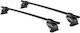 Cam Cam Car Roof Bars Metallic 112cm for Ford Fiesta Fusion 5D Set with Roof Rack Legs Black