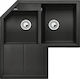 Blanco Metra 9 E 515576 Drop-In Chiuvetă Chiuvetă de bucătărie unghiulară Stânga din Granit Sintetic L83xW83cm Antracit