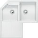 Blanco Metra 9 E 515568 Drop-In Spüle Ecke Links aus Verbundgranulat B83xT83cm White