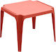 Bambini Kids Table made of Plastic Red