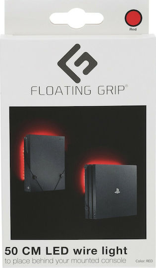 Floating Grip Bandă LED 50cm Led Wire Light USB 5V Roșu Lumină 0.5m cu Sursă de alimentare