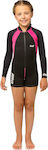 CressiSub Shorty Wetsuit Long Sleeve Monoshorts Black/Pink 1.5mm
