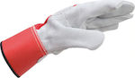 Wurth W-10 Βαμβακερά Γάντια Εργασίας Δερμάτινα Κόκκινα