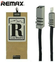 Remax RC-081i Braided / Flat USB to Lightning Cable Μαύρο 1m