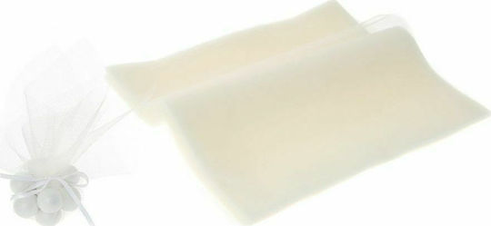 Iliadis Tulle for Wedding Favors Ecru Greek Ecru Tulle 35x35cm 100pcs 100pcs
