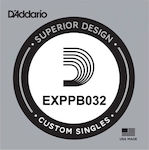 Daddario Single Phosphor Bronze String for Acoustic Guitar Superior Design Singles .032"