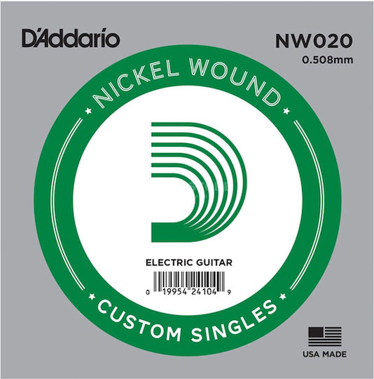 Daddario XL Custom Singles Einzel E-Gitarrensaiten Nickel gewickelt 20"