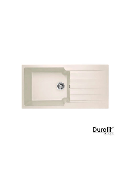 Duralit KS105 KS105-500 Drop-In Sink Synthetic Granite W100xD50cm Beige Avena