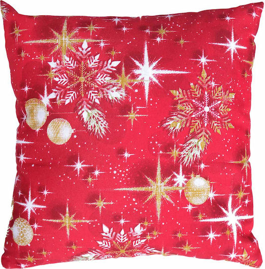 Viopros Christmas Decorative Pillow Square Red 45x45cm
