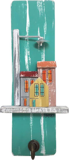 Kapadakis Wood Art Σπίτια Με Κολόνα Ξύλινη Μονή 7x5x24cm
