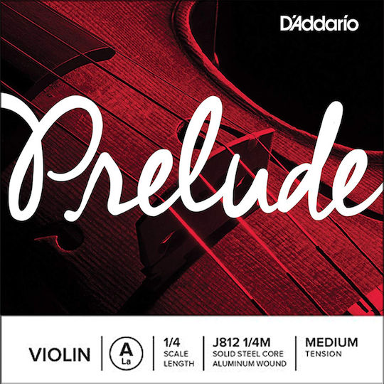 Daddario Einzelne Stahl Saite für Geige 1/4 Prelude Violin Singles 1/4 Medium A (La)