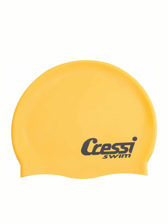 CressiSub Silicone Kids Swimming Cap Yellow