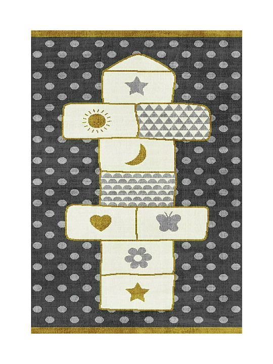 Ezzo Hopscotch KD44 Kids Rug Gri 120x180cm