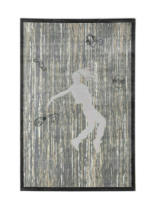 Ezzo Dancer A649ACD Kids Rug Gri 160x230cm Thickness 6mm