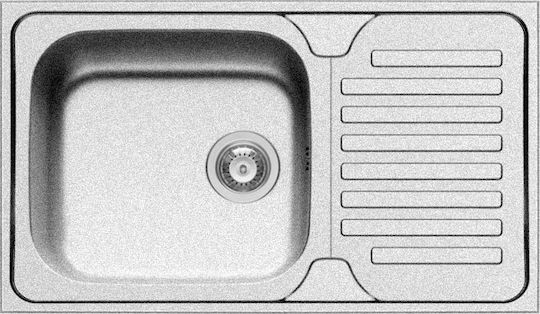 Pyramis Dorian 1B 1D 105061501 Drop-In Spüle Inox Matt B86xT50cm Silber