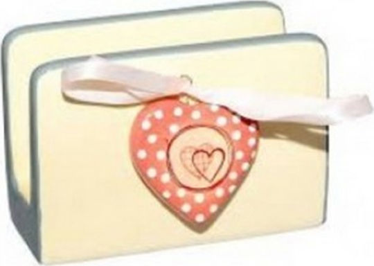 Espiel Herz Serviettenhalter Beige WEI205