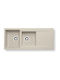 Pyramis Alazia 1 3/4B 1D 079812811 Drop-In Spüle Links aus Verbundgranulat B116xT50cm Mocha