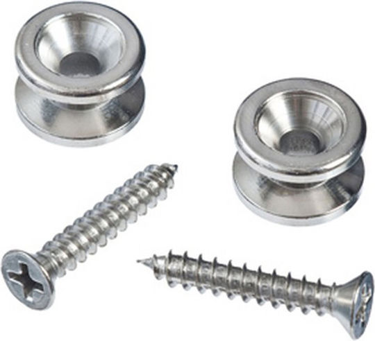 Daddario Solid Brass End Pins String Instrument Accessory in Silver Color Chrome