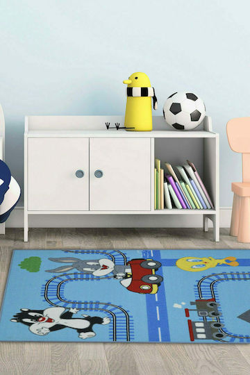 Sprintzio 8908 Kinder Teppich Blau 100x133cm Dicke 3mm