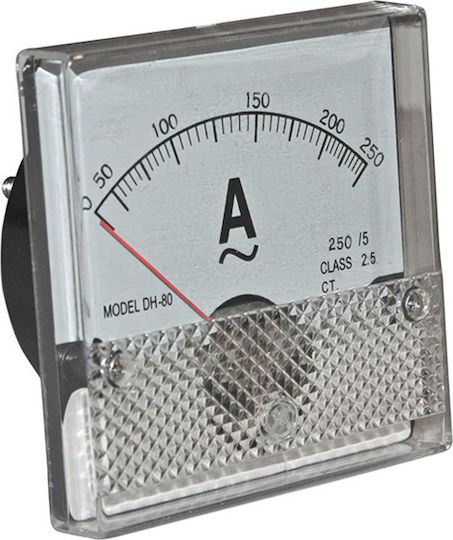Adeleq Ammeter Electric Panel Analog Door Recessed Single-Phase Door Through Transformer 250A/5A 220V 80x80mm 11-482505