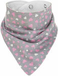 Akuku Καρδούλες Bandana Fabric with Button Grey-Pink