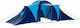 vidaXL Σκηνή Camping Τούνελ Μπλε για 9 Άτομα 590x400x185εκ.