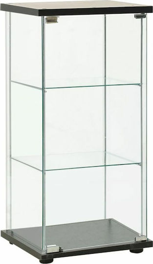 Floor Living Room Display Cabinet Made of Particle Board with Windowed Black from Tempered Glass 42.5x36.5x86cm 322798 Floor Living Room Display Cabinet Made of Particle Board with Windowed Black from Tempered Glass 42.5x36.5x86cm 322798