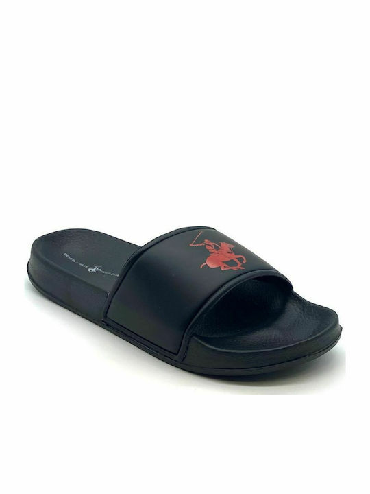 Beverly Hills Polo Club 1773 Men's Slides Black