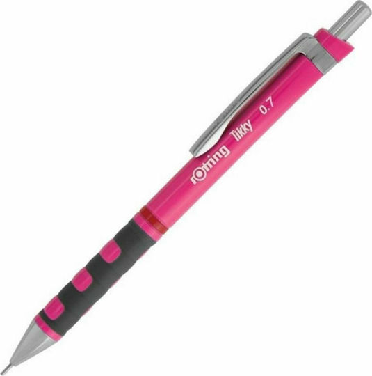 Rotring Tikky Mechanical Pencil 0.5mm for Drawing with Eraser Neon Ροζ