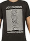 Amplified Joy Division Unknown Pleasures T-shirt Γκρι Βαμβακερό Ανθρακί