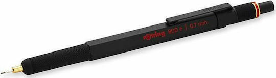 Rotring 800+ Touchscreen Μηχανικό Μολύβι Σχεδίου Μεταλλικό 0.7mm με Γόμα 1τμχ Μαύρο