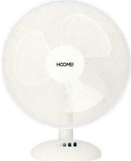 Hoomei Επιτραπέζιος Ανεμιστήρας 35W Διαμέτρου 30cm Λευκός