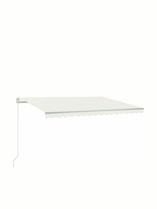 vidaXL Terrace Wall Tent with LED Light Cream 4...