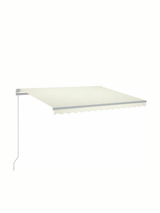 vidaXL Τέντα Βεράντας με Led Κρεμ 3.5x2.5m