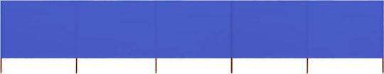 vidaXL Stoffzaunpaneel in Blau Farbe 80cm x 6.0m