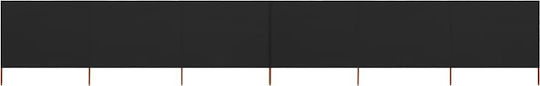 vidaXL Fabric Fence Panel in Black Color 1.2x8.0m