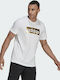 Adidas Foil Box Logo Herren Sport T-Shirt Kurzarm Weiß