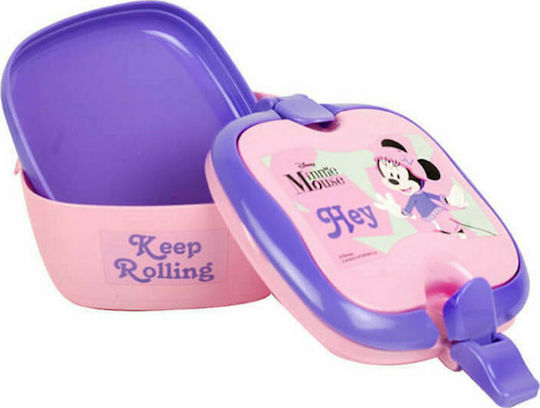 Gim Minnie Plastik Kinder Lebensmittelbehälter Minnie 0.6Es Rosa 15 x 12.5 x 10cm