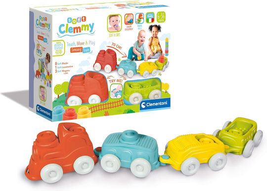 Baby Clementoni Bausteine Baby Train Sensory für 6+ Monate 12Stück