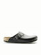 Birkenstock Boston Μαύρο Leather Anatomic Clogs Black