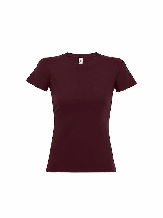 Sol's Imperial Γυναικείο Διαφημιστικό T-shirt Κοντομάνικο Burgundy