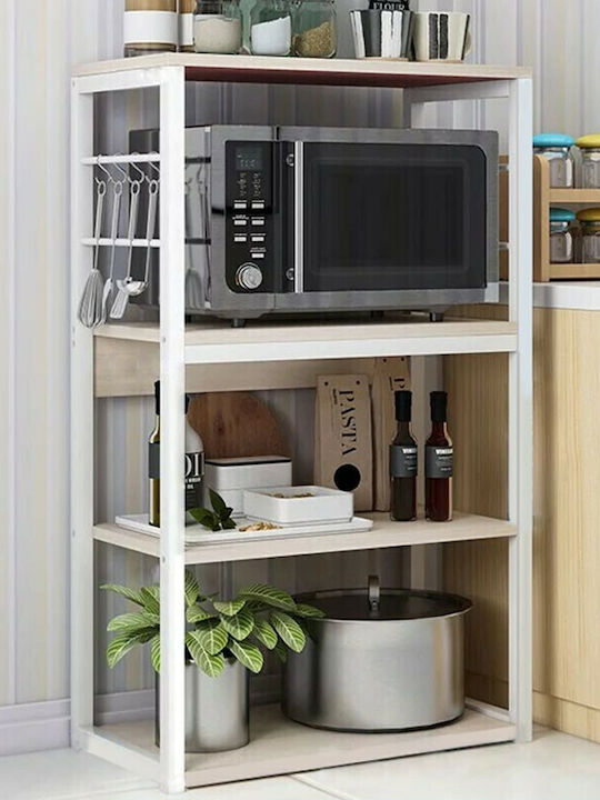 Pakketo Wille Kitchen Rack Metallic 4 Tiers White 50x30x99cm