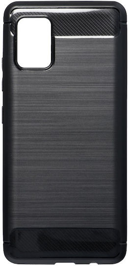 Forcell Carbon Задна корица Силикон Черен (Galaxy A51)