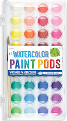 Ooly Watercolor Paint Pods & Brush Aquarellfarbenset Bunte mit Pinsel 36Stück 126-2