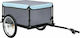 Vidaxl Bicycle Trailer Cargo Transport Black Blue 65 Kg