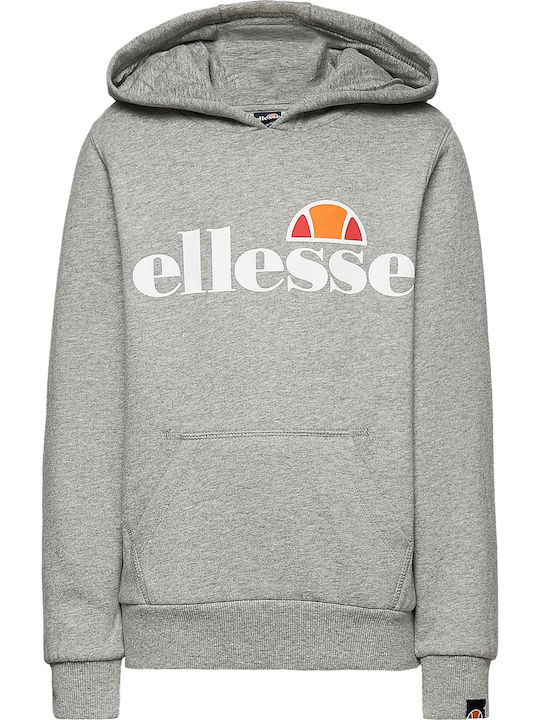 Ellesse Kids Fleece Sweatshirt with Hood and Pocket Gray