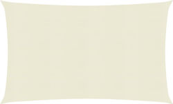 vidaXL Rectangular Umbrela Sail Ecru Cu cerc 3....