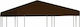 vidaXL Gazebo Cover 310gr/m² Brown with PVC Coa...