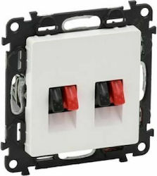 Legrand Valena Life Front Audio & Video Speakers Socket White Διπλή 753178