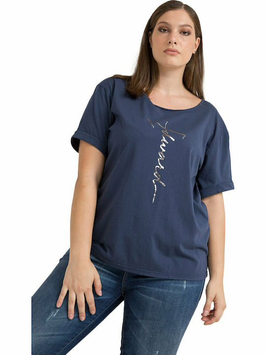 Edward Jeans Ariel Women's T-shirt Navy Blue